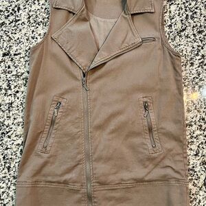 Max Jeans Tan Sleeveless Vest Size XS